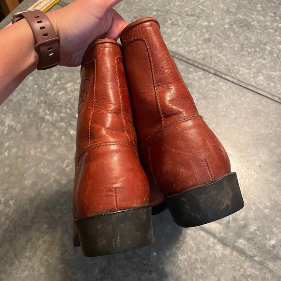 Vintage Ariat Lace Up Boots Mens 9.5 EU 42.5 Brown Leather 02 Competitor Western main image 11